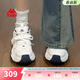 Kappa卡帕女鞋百搭老爹鞋女2026新款輕便休閑鞋軟底增高運動(dòng)鞋子女 經(jīng)典白/海昌藍 38
