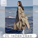 對白（DUIBAI）【杜鵑同款】經(jīng)典中長(cháng)款風(fēng)衣女2026春裝新款曠野美拉德寬松外套 淺摩卡 S