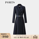 PORTS女裝氣質(zhì)系帶西裝連衣裙連衣裙ALQ9D056UFQ028 丈青色 6