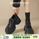 ZHR樂(lè )福鞋女學(xué)院風(fēng)厚底JK女鞋通勤減齡系帶英倫單鞋女 JF60 黑色 39 