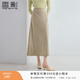 香影長(cháng)款半身裙女2026春新款輕奢高級感垂墜a字緞感超好看裙子 咖色 M 160/64A/95-110斤