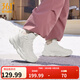361°運動(dòng)鞋女鞋【靈狐】冬季新品高幫加絨保暖加毛跑步鞋女 羽毛白 37