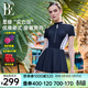 范德安（BALNEAIRE）【文怡/李靜同款】泳衣女連體裙式保守小紅心系列顯瘦溫泉游泳衣 黑色 L 【160-170cm/56-64kg】