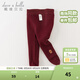 戴維貝拉（DAVE＆BELLA）兒童連褲襪加絨女童彈力襪小童舞蹈襪保暖襪子冬裝新年童襪 暗紅色【現貨】 100cm（建議身高90-100cm）