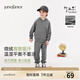junejunior【babylove旗下】?jì)和l衣套裝春秋男女童運動(dòng)衛褲竹麗爾套頭衫 太空巖（帽衫） 130