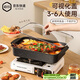 PAKCHOICE烤魚(yú)盤(pán)帶蓋長(cháng)方形烤魚(yú)專(zhuān)用盤(pán)鍋電磁爐燃氣家用碳鋼不粘烤盤(pán)