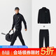 安踏運動(dòng)套裝男士春季防風(fēng)立領(lǐng)開(kāi)衫外套跑步長(cháng)褲運動(dòng)服褲休閑服褲