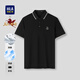 海瀾之家（HLA）短袖POLO衫男26新馬年系列翻領(lǐng)涼感短袖男夏季 黑色AP L 175/92A 推薦137~150斤