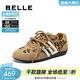 百麗（Belle）張凌赫同款方程式跑道賽車(chē)鞋德訓鞋新款女鞋休閑鞋E2L1DAM6預售 棕色豹紋【章若楠同款】 37