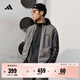 adidas經(jīng)典休閑三條紋長(cháng)袖套裝男女秋季阿迪達斯官方輕運動(dòng) 深灰（推薦選大一碼）   L