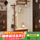 竹山下實(shí)木小鹿換鞋凳衣帽架掛衣架一體家用入戶(hù)門(mén)口可坐鞋柜創(chuàng  )意穿鞋凳 多功能換鞋凳丨胡桃色90cm