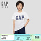 蓋璞（GAP）男童2026春季新款logo短袖T恤兒童裝百搭上衣867583