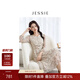 JESSIE【流光花語(yǔ)】2025年春夏新款雅致真絲連衣裙田園風(fēng)長(cháng)袖碎花 花色 M
