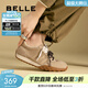 百麗（Belle）彩虹豆復古德訓鞋女低跟輕便運動(dòng)風(fēng)休閑鞋B2085AM5 杏色 36 (230mm)