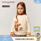 Teenie Weenie Kids小熊童裝25年秋冬男女寶寶可愛(ài)印花加絨衛衣 米白色 100 cm
