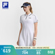 FILA 斐樂(lè )官方女子連衣裙2025夏新款網(wǎng)球運動(dòng)簡(jiǎn)約基礎短袖POLO裙 玉石白-WT L 170/88A/L