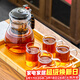 瓷牌茗茶具 茶壺可拆洗內膽茶水分離飄逸杯功夫茶具懶人紅茶泡茶器 尚型1200ml飄逸杯+把杯4個(gè)+托盤(pán)