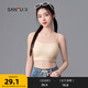三福2024新款運動(dòng)風(fēng)文胸女固定杯抹胸美背細肩帶裹胸吊帶背心內衣 膚色 75B