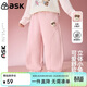 ASK JUNIOR兒童褲子冬季小童加絨保暖防風(fēng)束腳褲女童運動(dòng)休閑長(cháng)褲衛褲120
