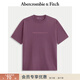 Abercrombie & Fitch美式復古舒適經(jīng)典百搭棉質(zhì)LOGO圓領(lǐng)短袖T恤25秋季男裝175-5430 紫紅色 M (180/100A)
