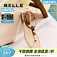 百麗（Belle）周雨彤李藝彤同款編織鞋夾趾涼鞋女商場(chǎng)款串珠度假風(fēng)涼鞋D8S1DBL5 棕色 38 (240mm)