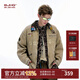 BJHG不計后果美式巴恩風(fēng)夾克外套男款春季潮牌復古卡其工裝棒球服女式 做舊卡其 M