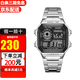 卡西歐CASIO手表小方塊ins復古十年電力電子表多功能戶(hù)外運動(dòng)男表 十年電力AE-1200WHD-1A