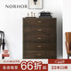 NORHOR正版英國Square Roots原裝進(jìn)口/北歐表情YUZU橡木實(shí)木五斗柜立柜 【現貨】0.8m