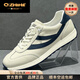Q ZHIHE奢侈品男鞋2026新款高檔運動(dòng)鞋男大牌真皮透氣德訓鞋男輕便休閑鞋 白色【頭層牛皮】 皮鞋碼 41 (255mm)