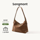Songmont山下有松循跡系列淺行hoboII代頭層牛皮單肩腋下餃子包 加大號 檀棕色 植鞣皮 現貨