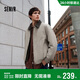 森馬（Semir）棉服男假兩件飛行員拼接牛仔棉衣2025年oversize冬109725112106