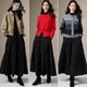 晚白【四季瘦瘦裙】遮胯顯瘦蛋糕裙垂感立體褶皺高智感穿搭半身裙 黑色 XL