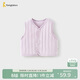 童泰（TONGTAI）嬰兒馬甲秋冬季純棉夾棉男女寶寶衣服背心坎肩馬夾上衣紫色66cm