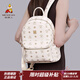 稻草人女士雙肩包2026新款時(shí)尚百搭大容量通勤旅游背包女神節禮物送女友 米白-A款大版