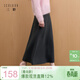三彩2025冬季新款高腰針織裙半身裙A字裙垂感長(cháng)裙氣質(zhì)簡(jiǎn)約M