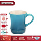 酷彩（Le Creuset） 炻瓷400毫升馬克杯子咖啡早餐辦公家用茶水杯麥片早餐杯陶瓷歐式 400ml馬克杯加勒比藍