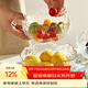 摩登主婦 北歐式ins風(fēng)玻璃碗大號家用餐具水果盤(pán)沙拉碗甜品小碗 【推薦】透明描金碗3個(gè)裝