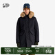 奧索卡中長(cháng)款羽絨服男士 冬季新品戶(hù)外保暖防風(fēng)毛領(lǐng)派克外套 黑-301 L (175)