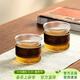 憶壺茶茶杯玻璃品杯家用品茗杯防燙杯子木套隔熱杯功夫茶杯喝茶杯小品杯 【2只裝】品雅杯150ML