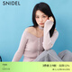 SNIDEL2025秋冬新品領(lǐng)帶吊帶露肩V領(lǐng)長(cháng)袖羅紋針織衫SWNT254302 粉色 均碼