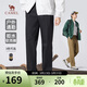 駱駝（CAMEL）男裝秋冬戶(hù)外軟殼褲防水休閑褲彈力保暖直筒長(cháng)褲M(mǎn)14CY11649