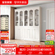 全友家居帶門(mén)書(shū)柜靠墻落地簡(jiǎn)約玻璃收納儲物柜子客廳家具手辦展示柜 【象牙白】二門(mén)書(shū)柜+三門(mén)書(shū)柜