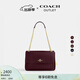 蔻馳（COACH）奧萊女士女包ELODIE斜挎包單肩包通勤鏈條包盒子包 IM/深酒紅色