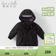 戴維貝拉（DAVE＆BELLA）女童羽絨服男童90絨保暖羽絨衣兒童冬裝幼兒新年寶寶冬季外出服 科技黑DB16448-A 130 cm（建議身高120-130cm）