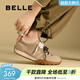 百麗（Belle）彩虹豆復古德訓鞋女低跟輕便運動(dòng)風(fēng)休閑鞋B2085AM5 杏色 36 (230mm)