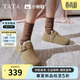 他她（TATA）復古加絨勃肯鞋女鞋2024冬季CGW05AM5 灰色（毛里） 37