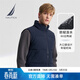 諾帝卡（NAUTICA）【商場(chǎng)同款】男裝秋冬新防輕濺水經(jīng)典休閑立領(lǐng)羽絨馬甲男JO4322 藏青4NV L