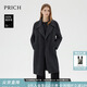 PRICH【100%綿羊毛】復古格紋雙面呢外套冬季新款氣質(zhì)大衣 17深灰色 XS 155