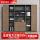 威爾斯佳書(shū)柜文件柜簡(jiǎn)約現代辦公室儲物柜辦公資料柜靠墻落地背景組合柜 2.4米（6門(mén)A組合）【升級E0板+免費送裝】
