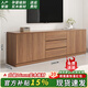 木良格 實(shí)木芯電視柜輕奢客廳現代儲藏柜臥室高款儲物柜 200*40*70cm 電視柜【胡桃木色】 【送貨上門(mén)+安裝】